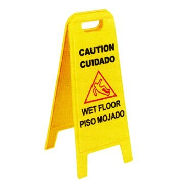 Wet Floor Sign 25 Tall 11 Wide Safety Yellow TEST JEZYKOWY